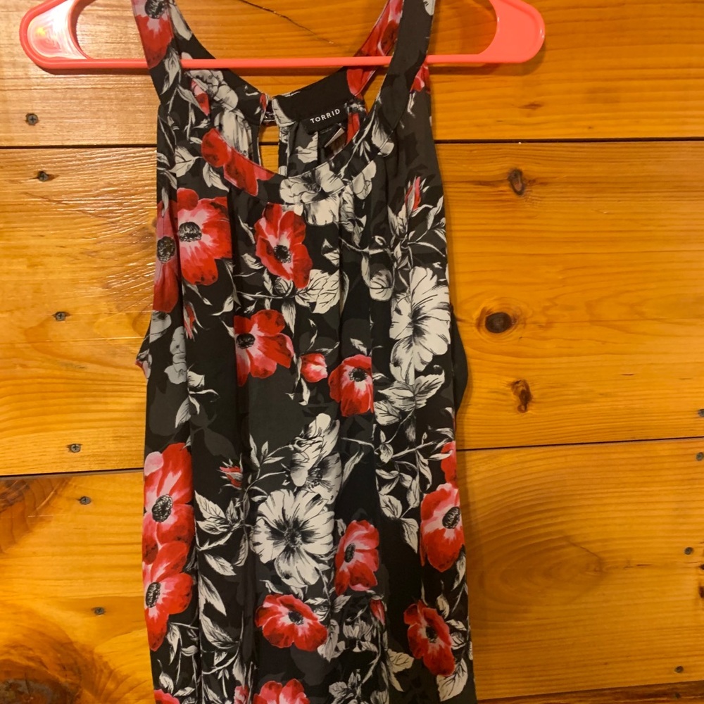 Torrid Floral High Low Blouse